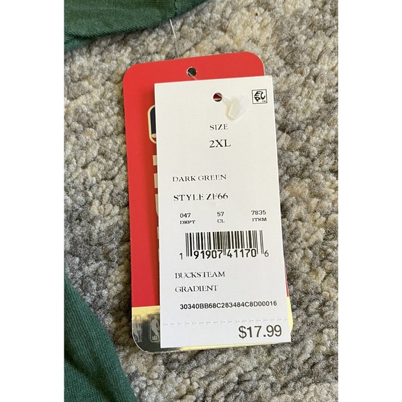 NBA Mens 2XL Tee Shirt Green Milwaukee Bucks Short Sleeve Basketball NWT O3 - Picture 7 of 7